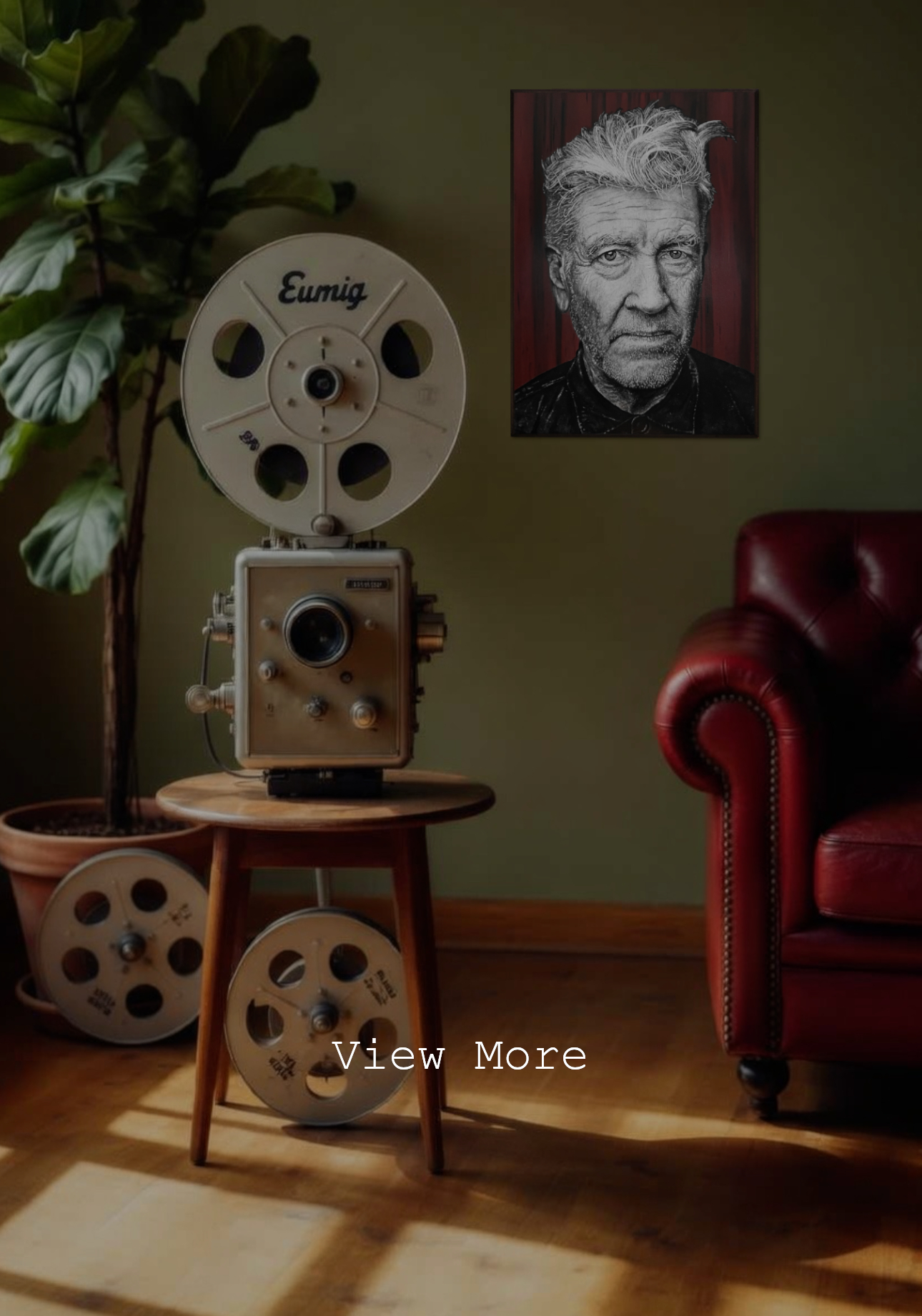 david lynch akasha cult original portrait painting artwork uk bristol based artist silver and black on wood lifestyle