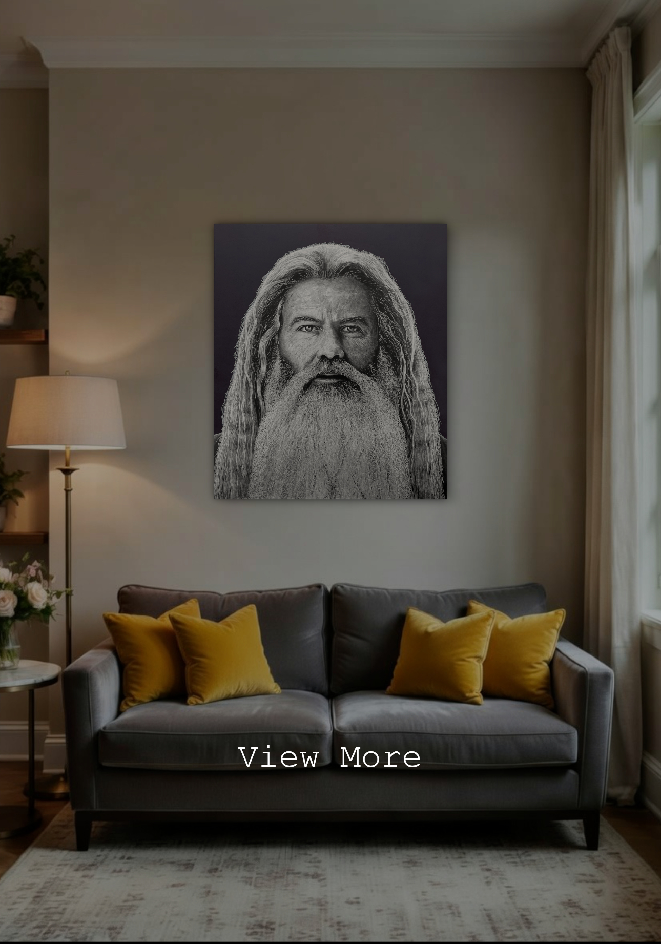father yod from the source family akasha cult original portrait painting artwork uk bristol based artist silver and black on wood lifestyle