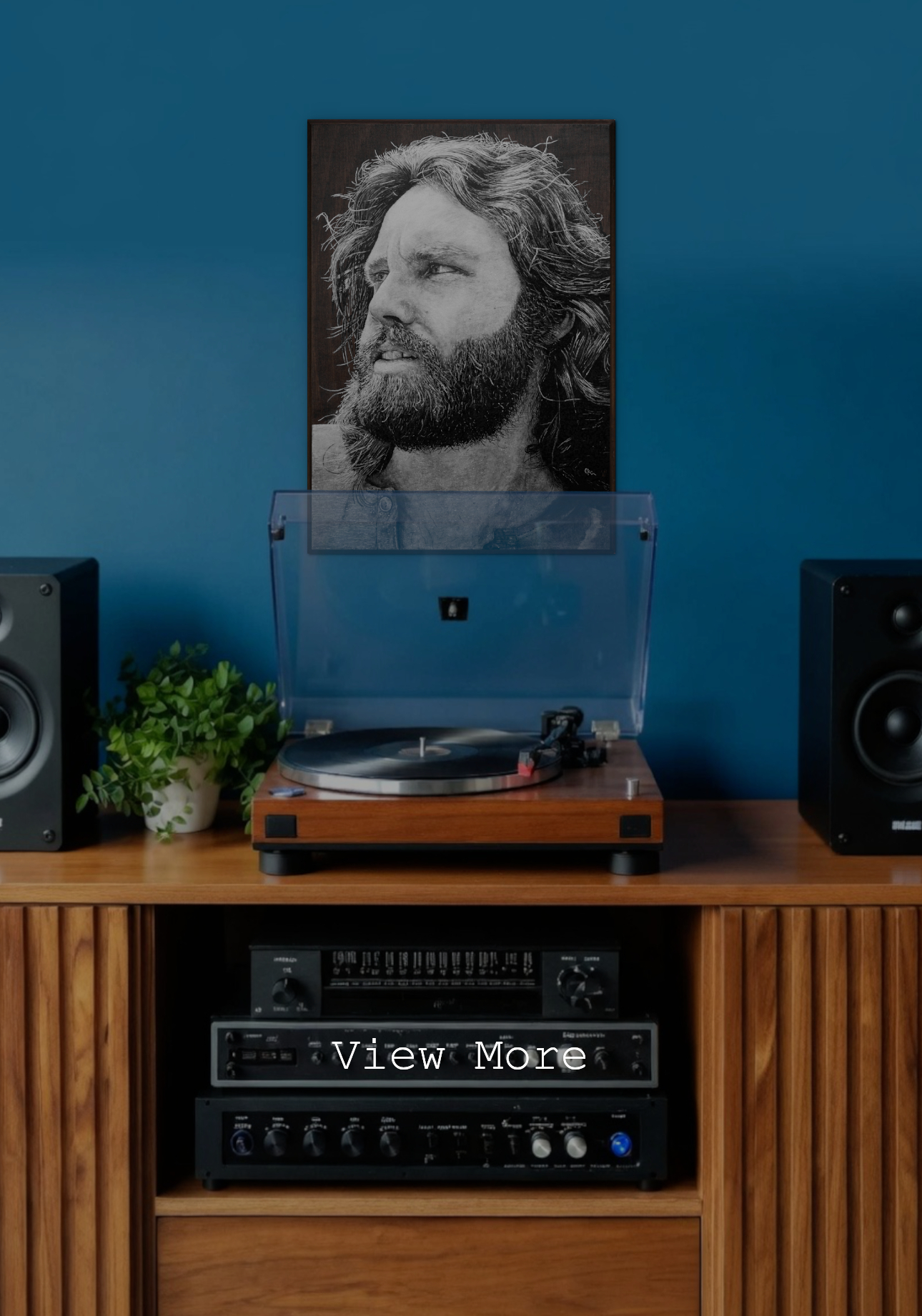 jim morrison akasha cult original portrait painting artwork uk bristol based artist silver and black on wood lifestyle