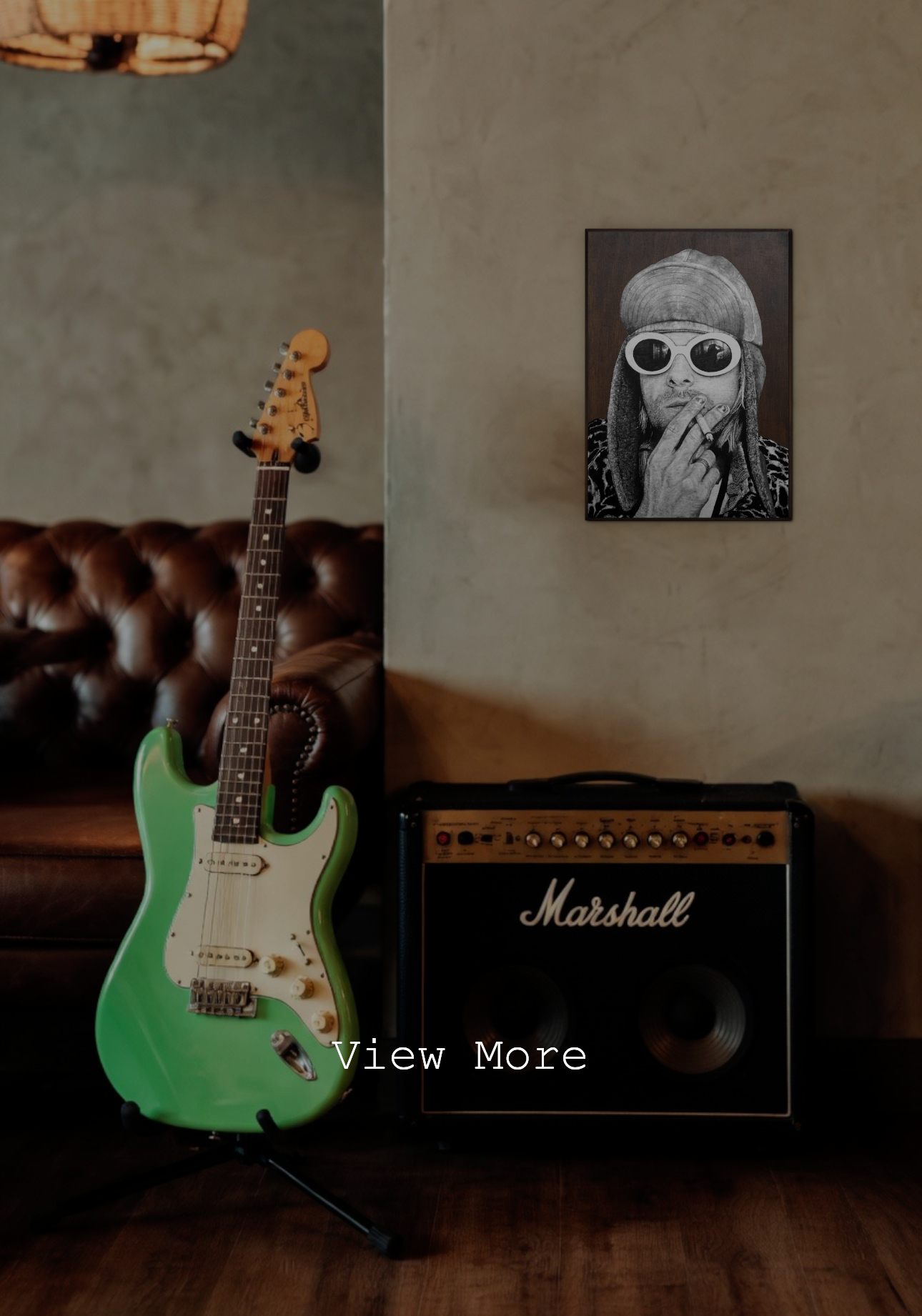 kurt cobain akasha cult original portrait painting artwork uk bristol based artist silver and black on wood lifestyle